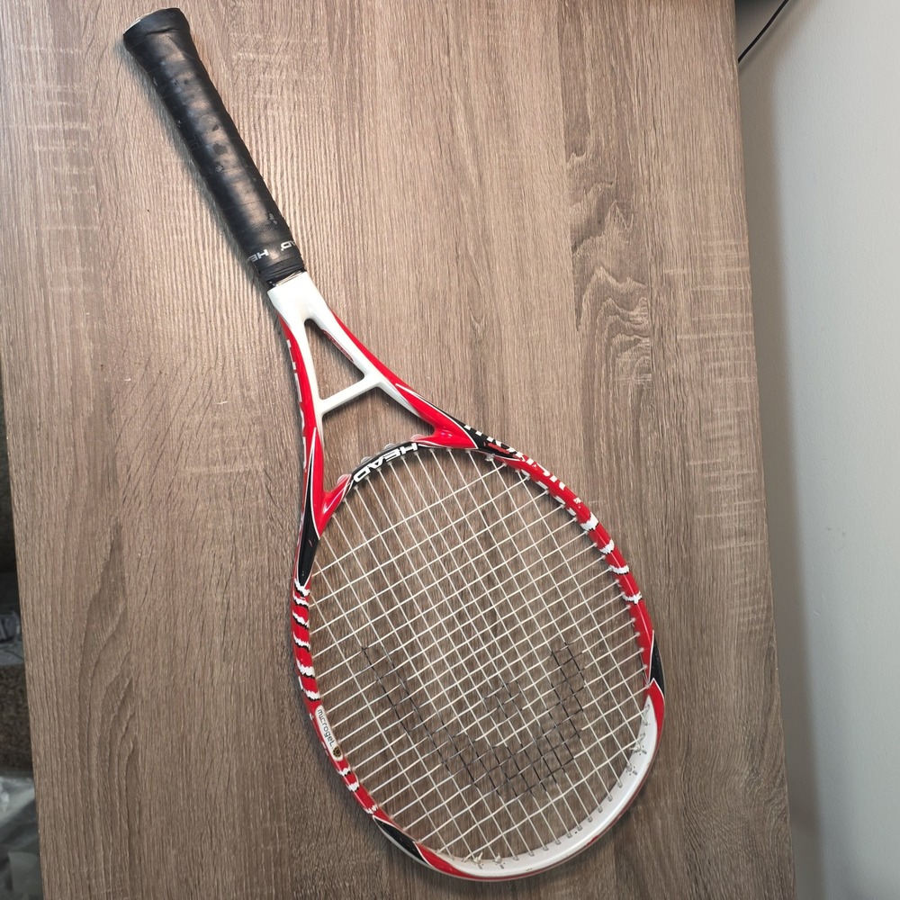 HEAD Microgel Monster Tennis Racquet 102 sq in 4 3/8 Grip Red White Black 27 in
